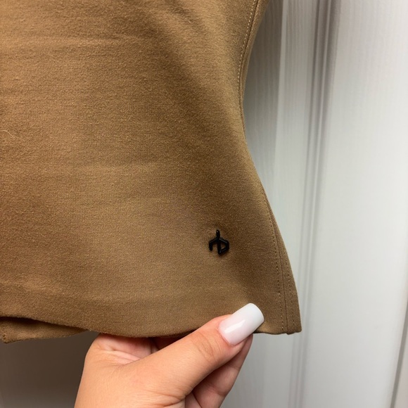 Rag & Bone Tan Short Sleeve Fitted Top – Size Small - Picture 2 of 8